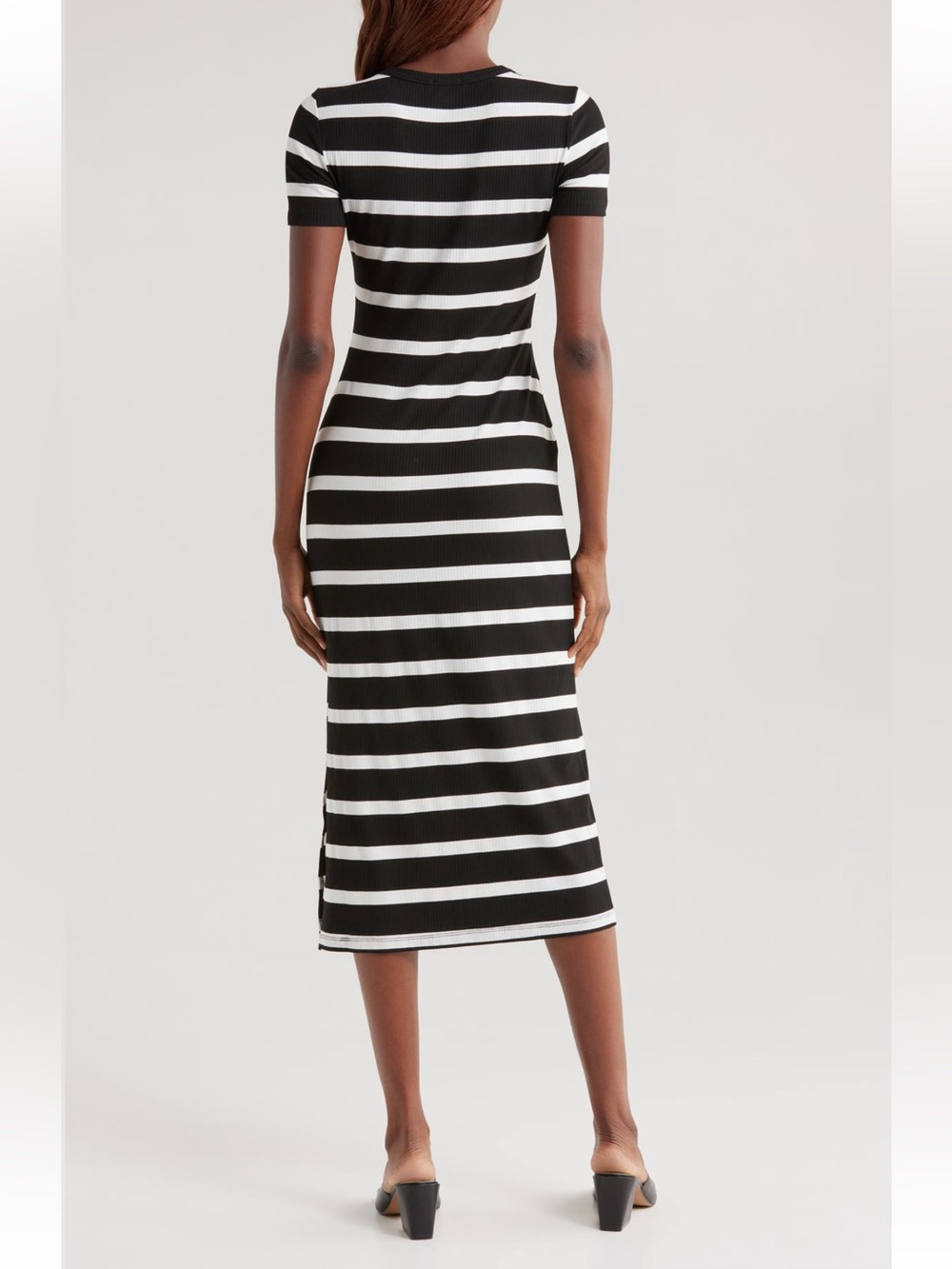 Vince Camuto Stripe Rib Sweater Midi Dress NWT - Picture 2 of 6